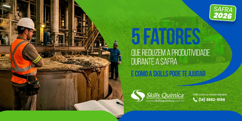 5 fatores que reduzem a produtividade durante a safra e como a Skills pode te ajudar
